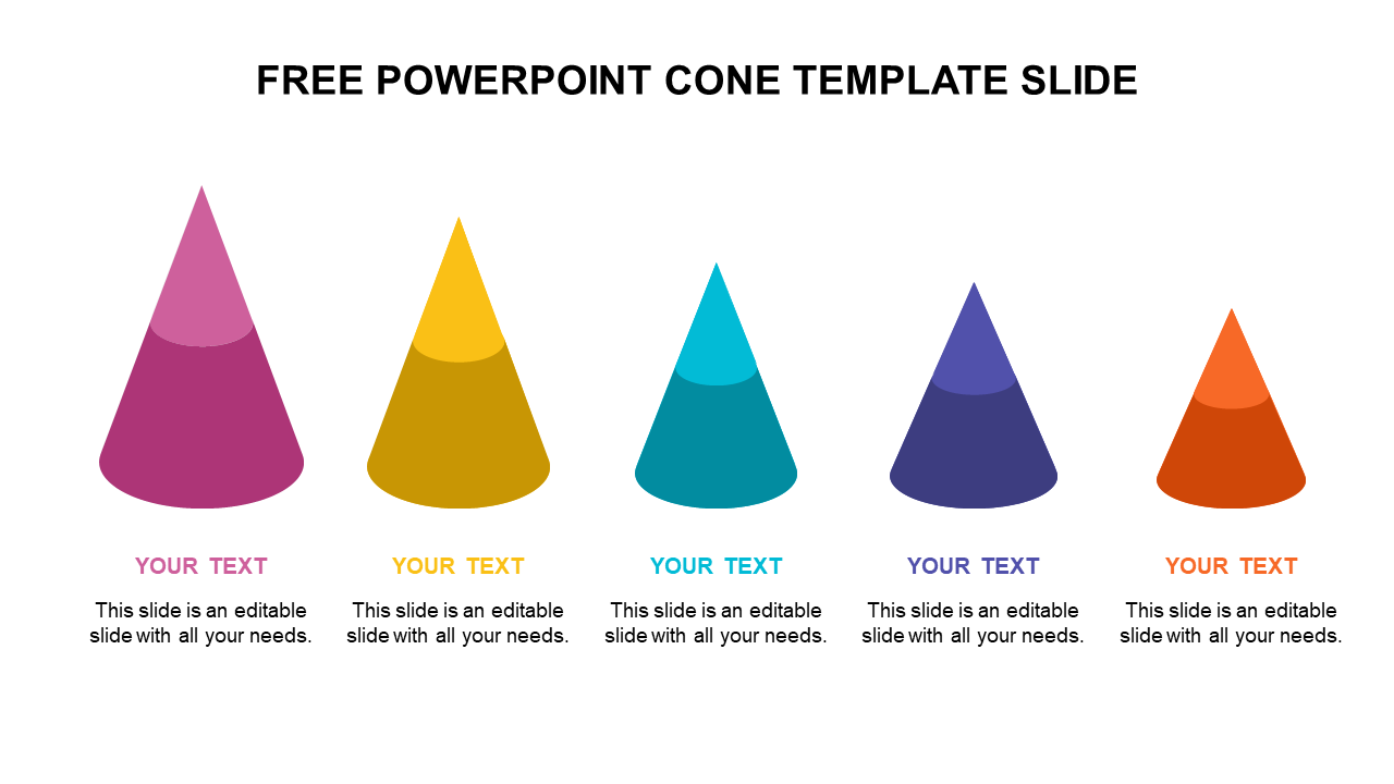 Free - Free PowerPoint Cone Template Slide